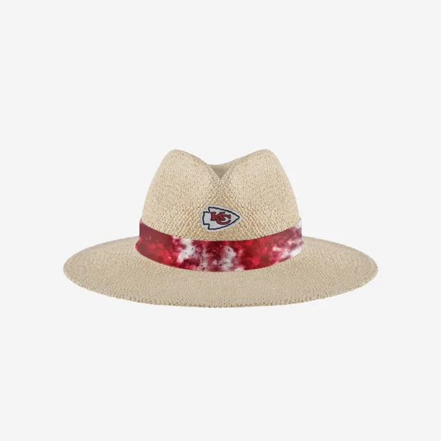 Kansas City Chiefs Chapeau de Paille avec Ruban Tie-Dye pour Femme