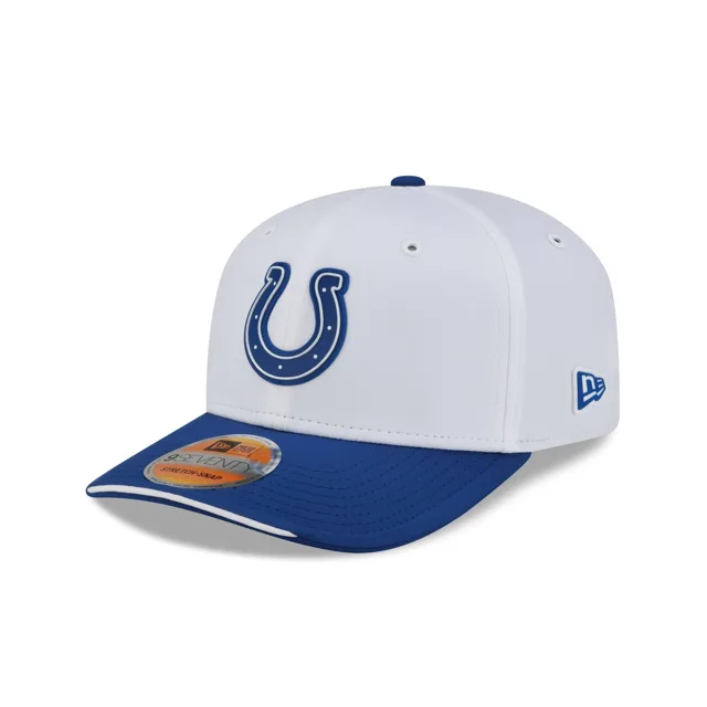Indianapolis Colts 2026 Sideline Blanc 9SEVENTY Chapeau extensible à bouton-pression