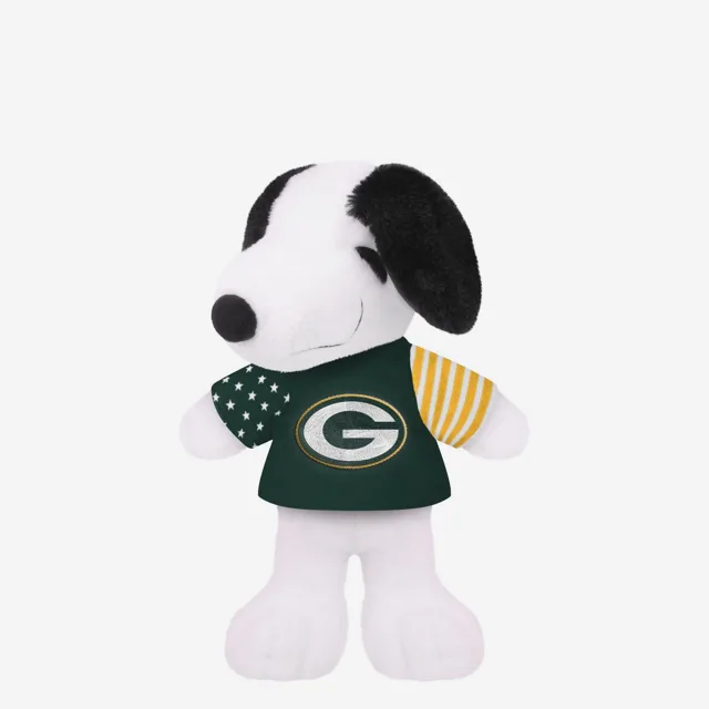 Green Bay Packers Drapeau des États-Unis Snoopy Peanuts Team Jersey Peluche