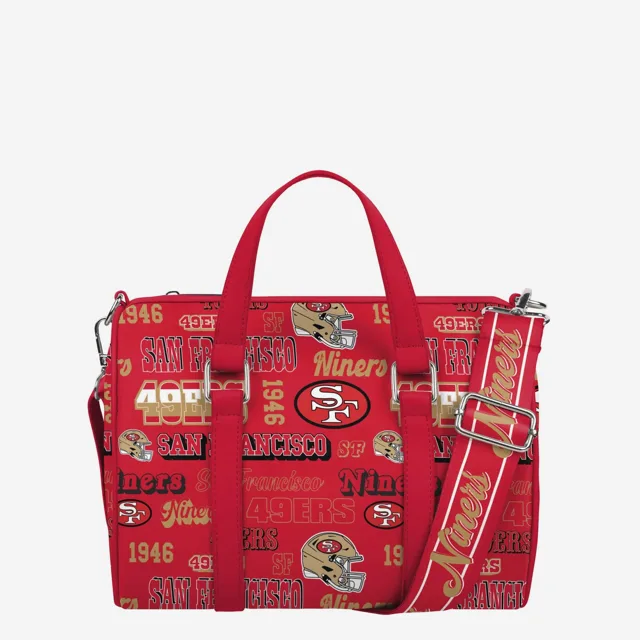 San Francisco 49ers Répéter Sac tonneau moyen en nylon à imprimé rétro
