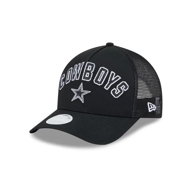 Dallas Cowboys Casquette de camionneur à cadre en A 9FORTY M-Crown pour femmes avec mot-symbole à sequins