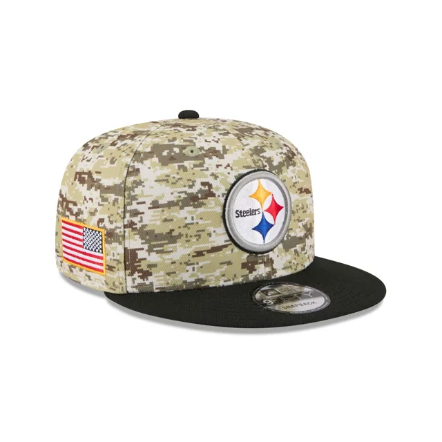 Pittsburgh Steelers 2025 Salut au service Fan Gear 9FIFTY Snapback Hat
