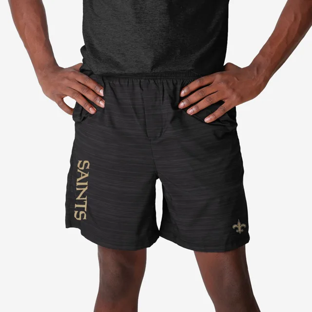 New Orleans Saints Short doublé tissé noir chiné