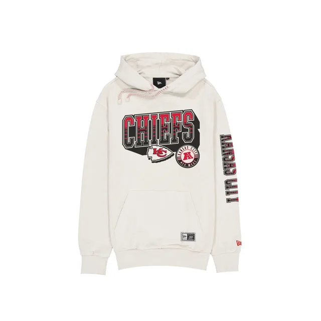 Kansas City Chiefs Throwback Chrome Blanc Sweat à capuche