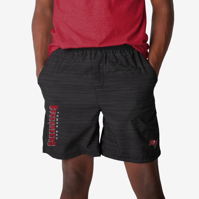 Tampa Bay Buccaneers Short doublé tissé noir chiné
