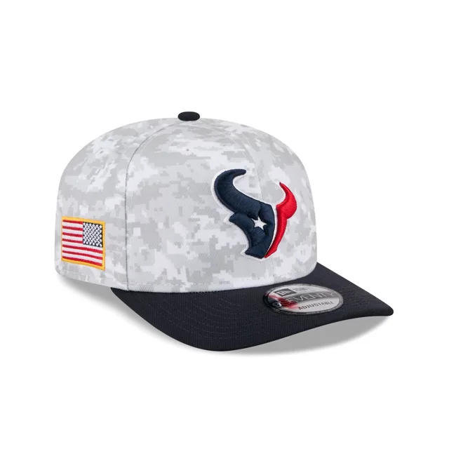 Houston Texans 2025 Salut au service Fan Gear 9SEVENTY Chapeau extensible à bouton-pression