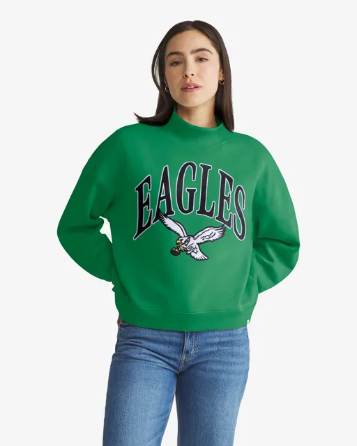 Philadelphia Eagles HISTORIC VANTAGE '47 PULL À COL MONTANT POUR FEMME