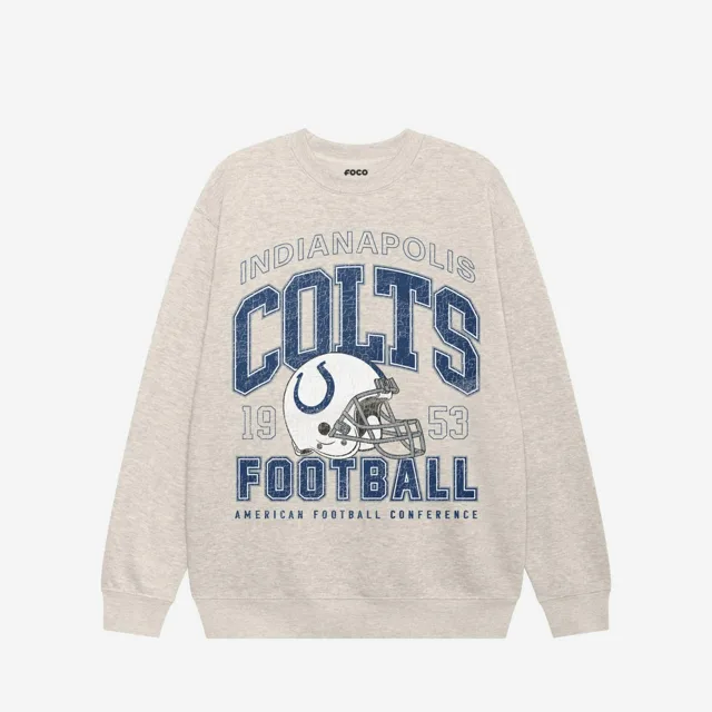 Sweat-shirt universitaire à col rond Indianapolis Colts