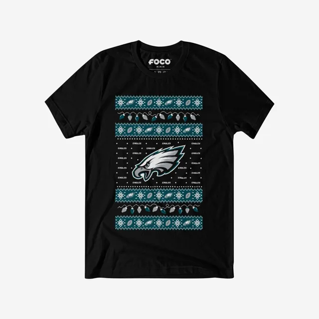 Philadelphia Eagles T-shirt pull lumières de Noël