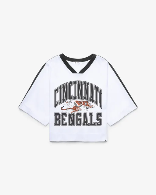 Cincinnati Bengals HISTORIQUE BIG OVERARCH '47 FEMME DROP NEEDLE RAGLAN JERSEY