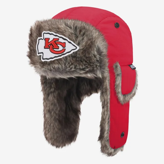 Kansas City Chiefs Chapeau de trappeur en fausse fourrure
