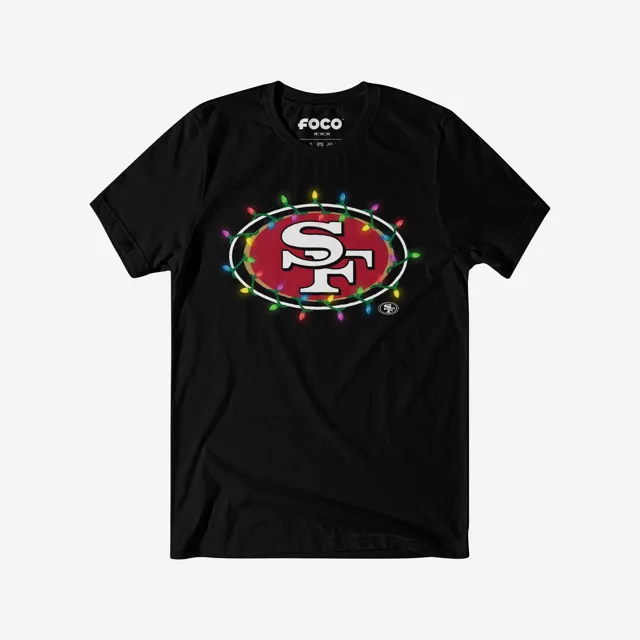 San Francisco 49ers T-shirt avec logo principal Holiday Lights