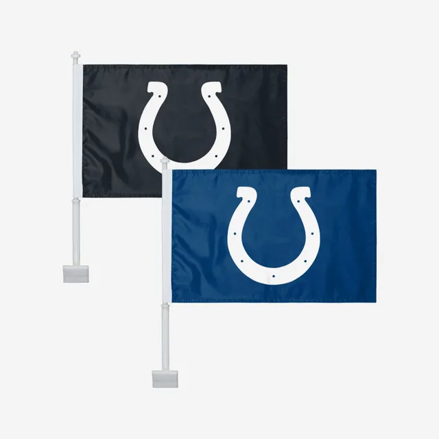 Indianapolis Colts Lot de 2 drapeaux de voiture solides