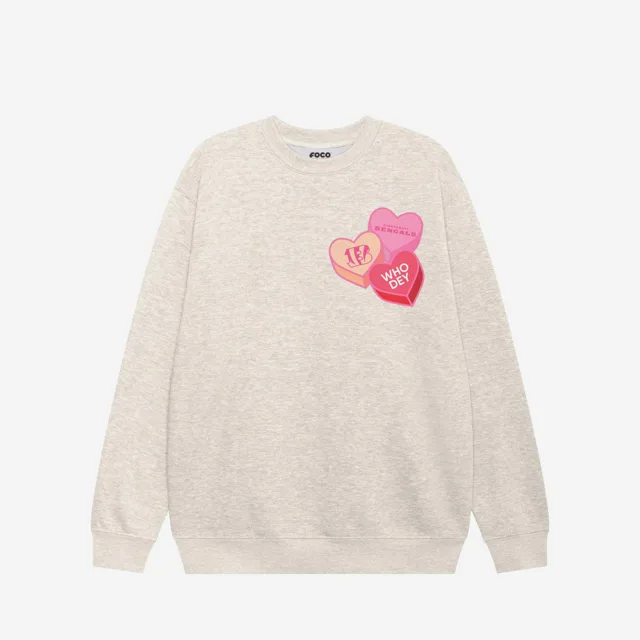 Cincinnati Bengals Sweat-shirt à col rond Candy Heart