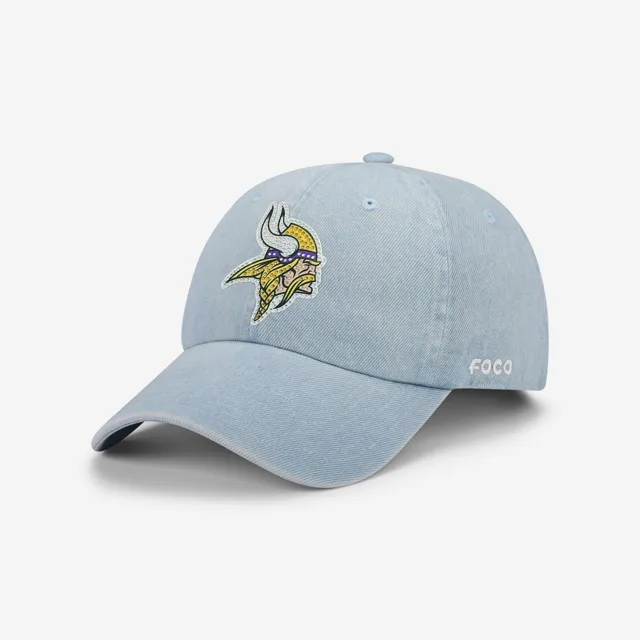 Minnesota Vikings Casquette décontractée en denim avec logo strass