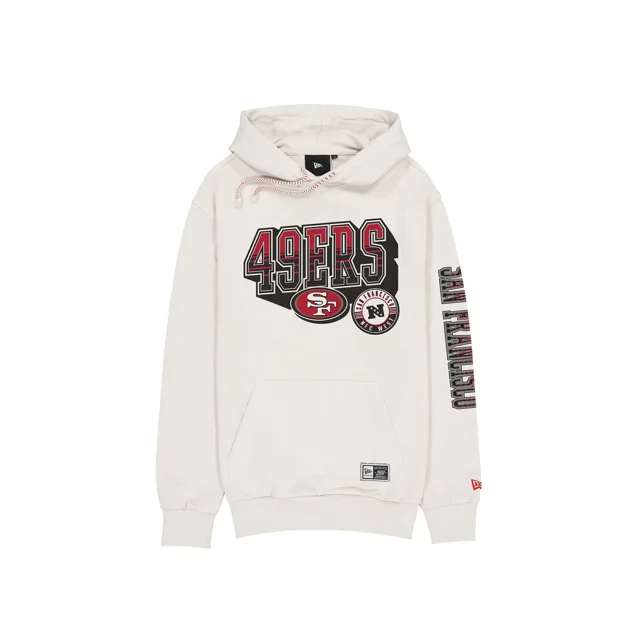 San Francisco 49ers Throwback Chrome Blanc Sweat à capuche