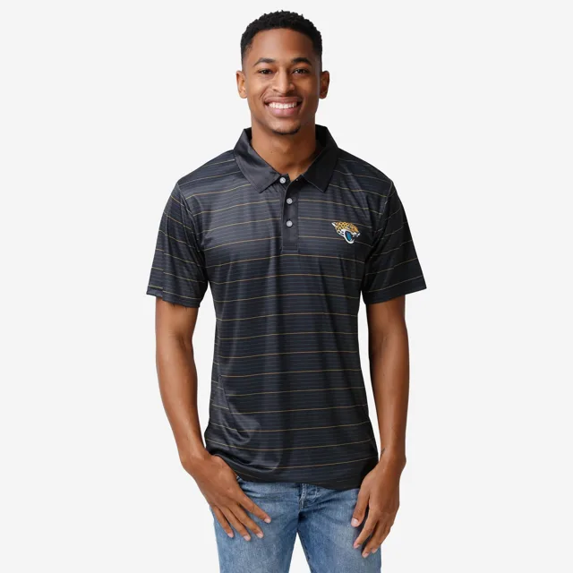 Polo rayé en polyester Jacksonville Jaguars