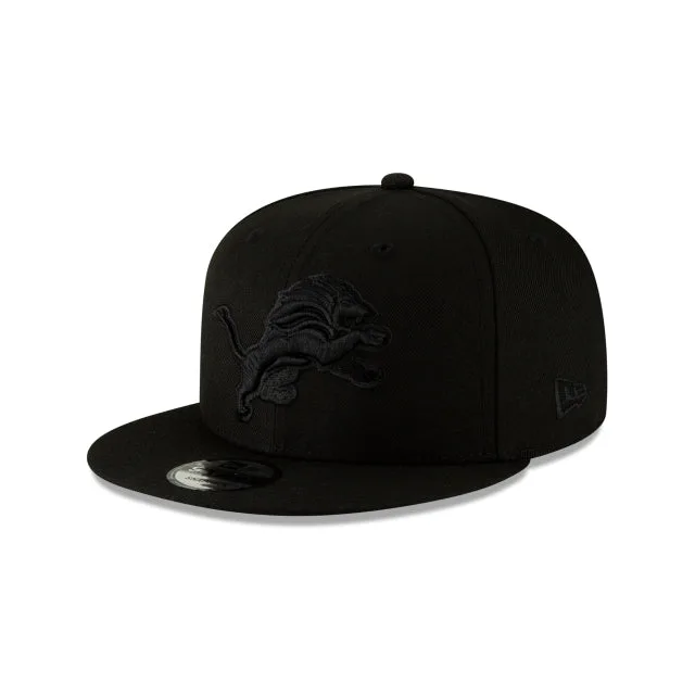 Detroit Lions Casquette Snapback 9FIFTY Noir sur Noir