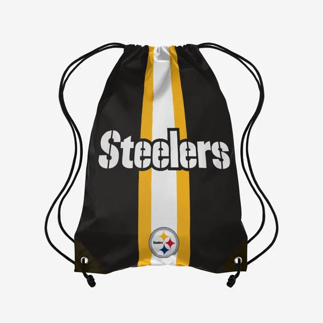 Pittsburgh Steelers Sac à dos avec cordon de serrage Team Stripe Wordmark