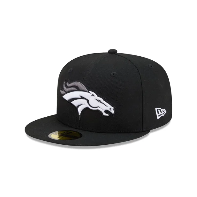 Denver Broncos Casquette ajustée Basic 59FIFTY noire et blanche