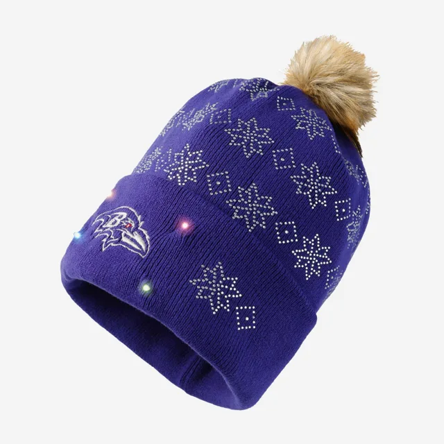 Bonnet lumineux à strass Baltimore Ravens