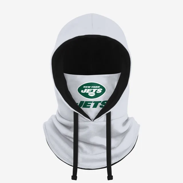 New York Jets Guêtre à capuche blanche avec cordon de serrage