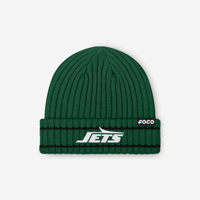 Bonnet côtelé avec logo principal New York Jets