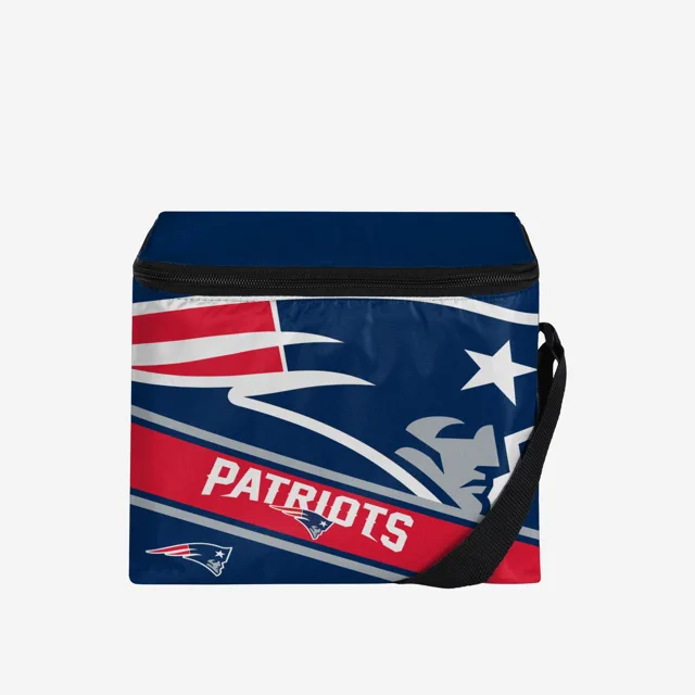 New England Patriots Lot de 6 glacières avec grand logo et rayures