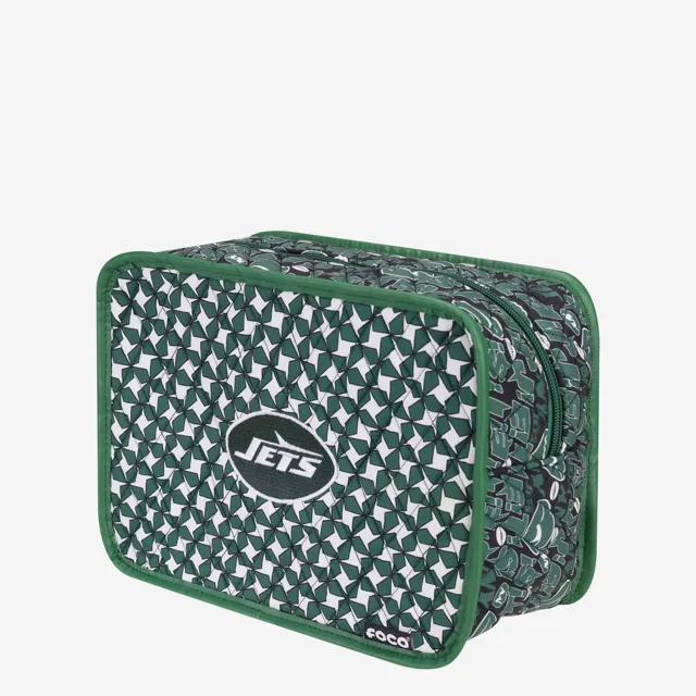 Trousse à maquillage imprimée matelassée New York Jets