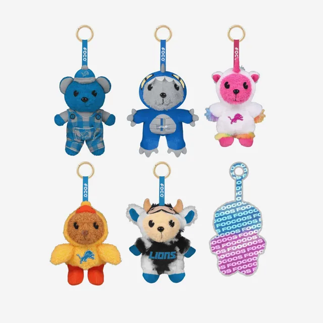 Detroit Lions FOOCOOS Peluche Sac Charm Porte-clés Blind Box Série 1