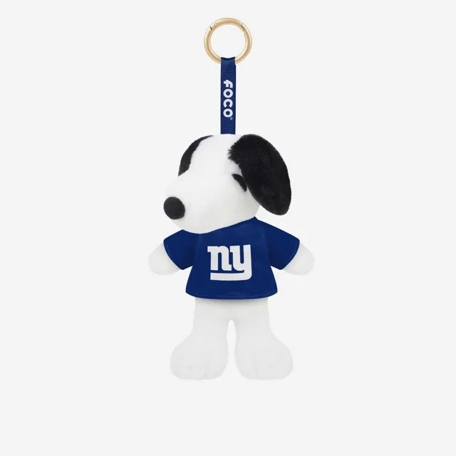 New York Giants Porte-clés en peluche Snoopy Peanuts avec breloque pour sac