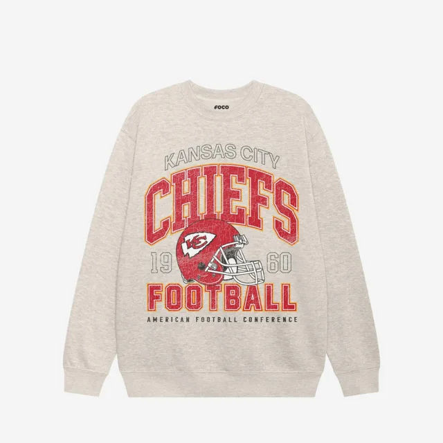 Sweat-shirt universitaire à col rond Kansas City Chiefs