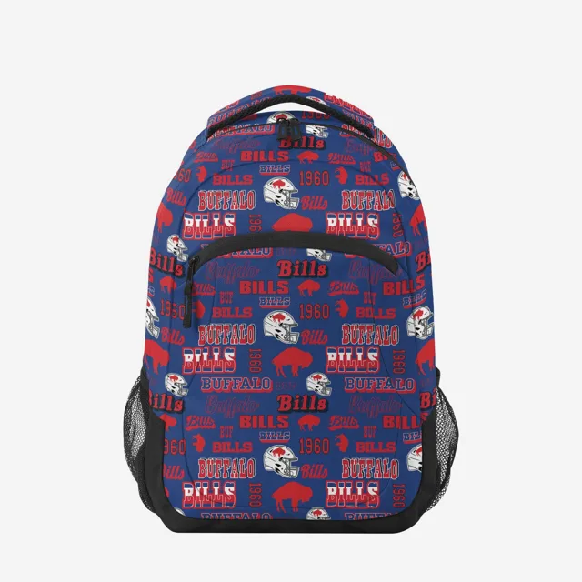 Buffalo Bills Répétez le sac à dos d'action d'impression rétro
