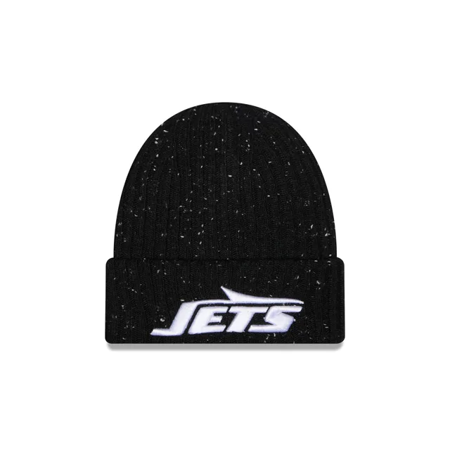 New York Jets Bonnet en tricot à revers moucheté