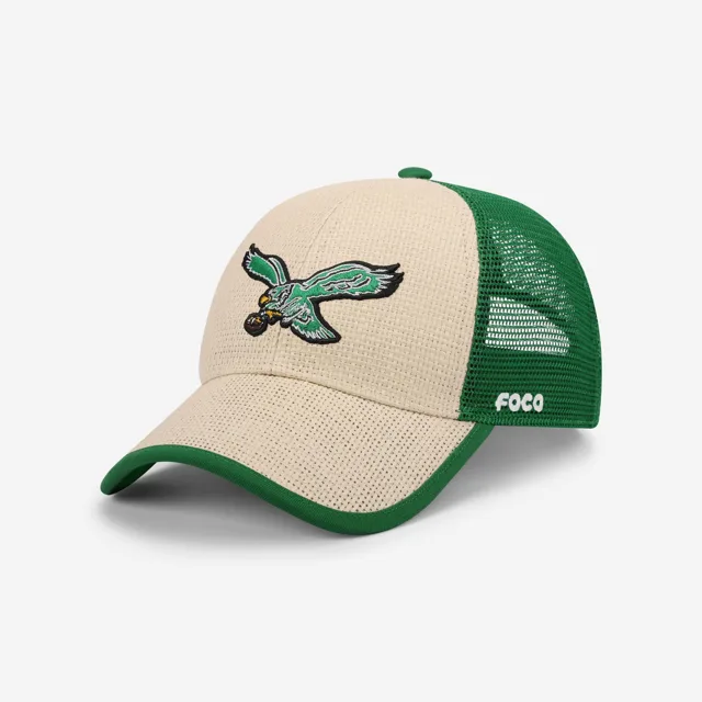 Philadelphia Eagles Casquette de camionneur décontractée en paille