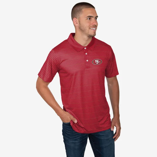 Polo rayé en polyester San Francisco 49ers