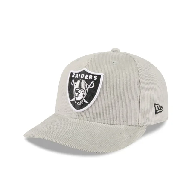 Las Vegas Raiders Chapeau ajusté 59FIFTY en velours côtelé gris clair