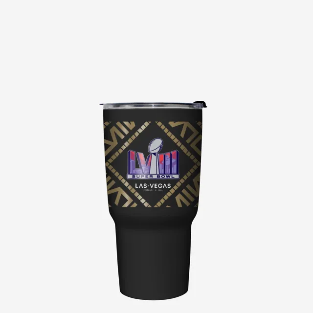 Kansas City Chiefs vs San Francisco 49ers Super Bowl LVIII Noir Gobelet en acier inoxydable de 27 oz