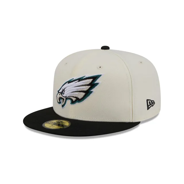 Philadelphia Eagles Casquette ajustée Basic 59FIFTY Chrome Blanc