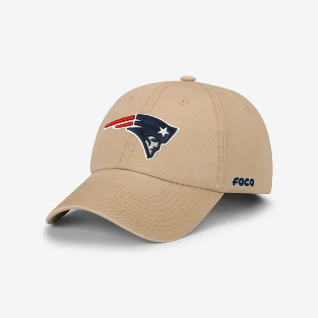 New England Patriots Casquette décontractée kaki avec logo principal