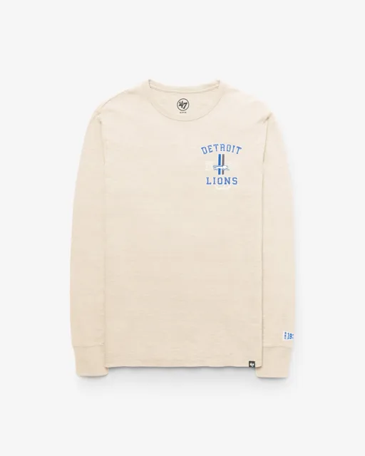 Detroit Lions EGREMONT HISTORIQUE BIEN USÉ '47 HEAVY SLUB T-SHIRT À MANCHES LONGUES