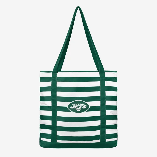 New York Jets Sac fourre-tout en toile à rayures