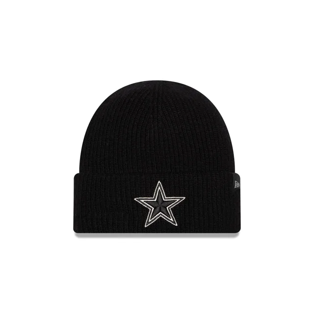 Dallas Cowboys Bonnet en laine noir à revers court