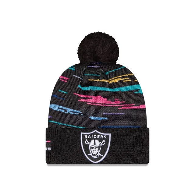 Las Vegas Raiders 2026 Bonnet en tricot à pompon Crucial Catch pour enfants