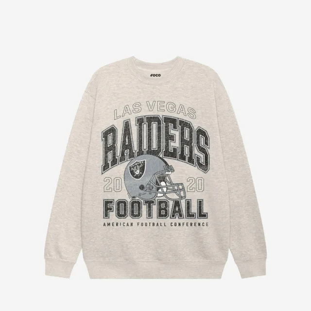 Sweat-shirt universitaire à col rond Las Vegas Raiders