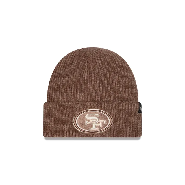 San Francisco 49ers Bonnet en tricot à revers court en laine beige