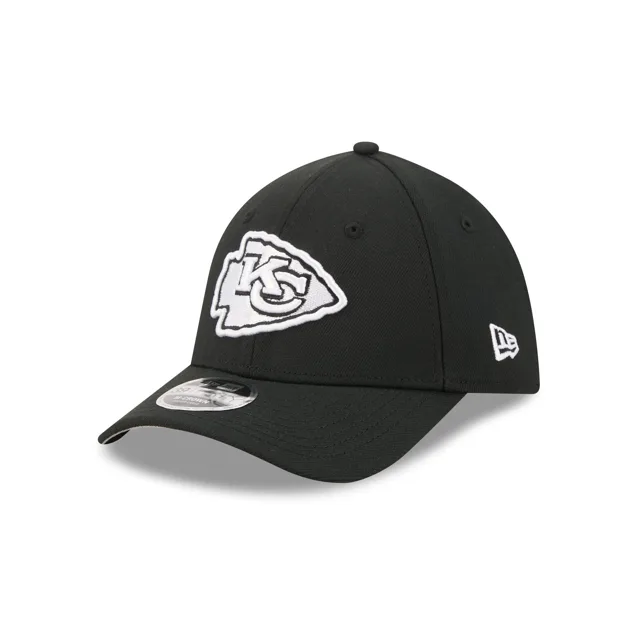 Kansas City Chiefs Poly Noir & Blanc 39THIRTY M-Crown Stretch Fit Chapeau