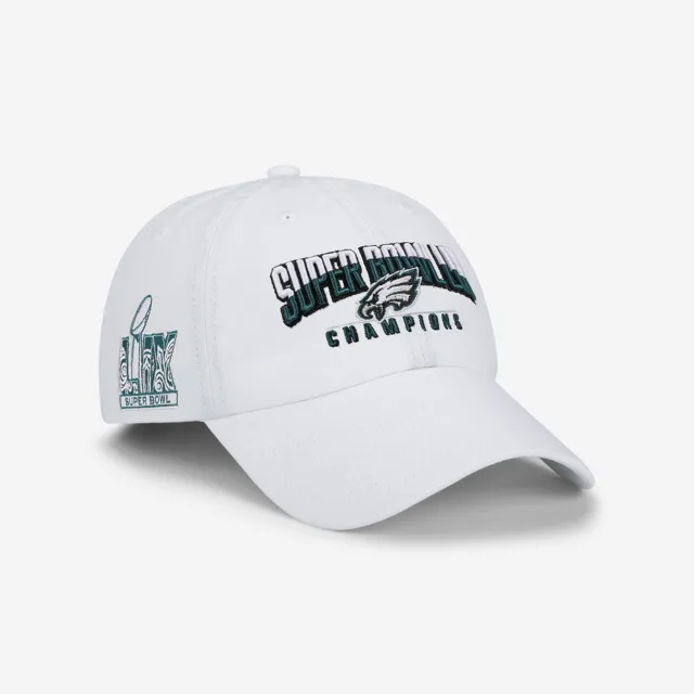 Philadelphia Eagles Super Bowl LIX Champions Casquette décontractée blanche avec logo principal