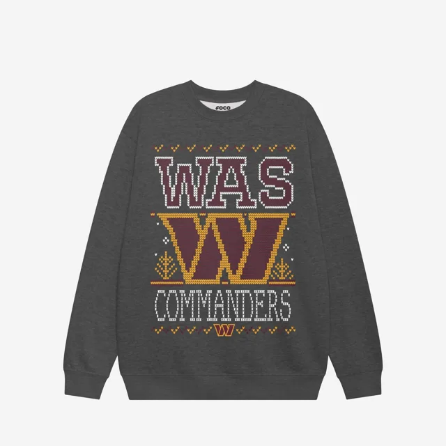Washington Commanders Sweat-shirt à col rond des fêtes