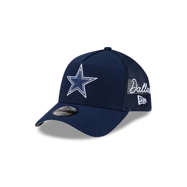 Dallas Cowboys Casquette de camionneur à cadre en A avec script latéral 9FORTY